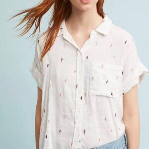 Rails Linen Cactus Buttondown Shirt